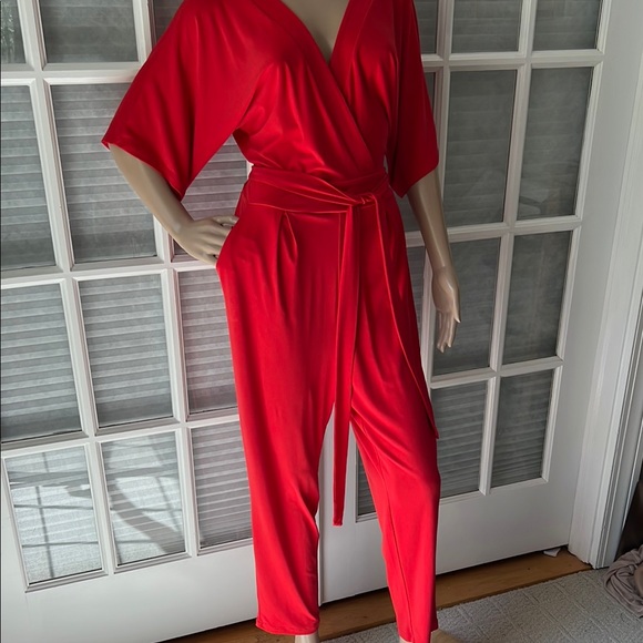New York & Company Pants - NY & Co stretch Red/orange  Women's Jumpsuit